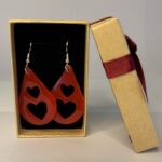 Σκουλαρίκια Δάκρυ με Καρδιές