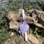 Λαμπάδα με μαξιλαράκι Λεβάντας καρδιά