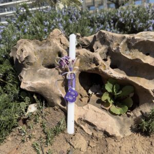 Λαμπάδα με Μπρελόκ Μονόγραμμα