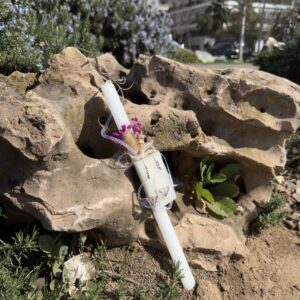 Λαμπάδα με Σκουλαρίκια Λεβάντας